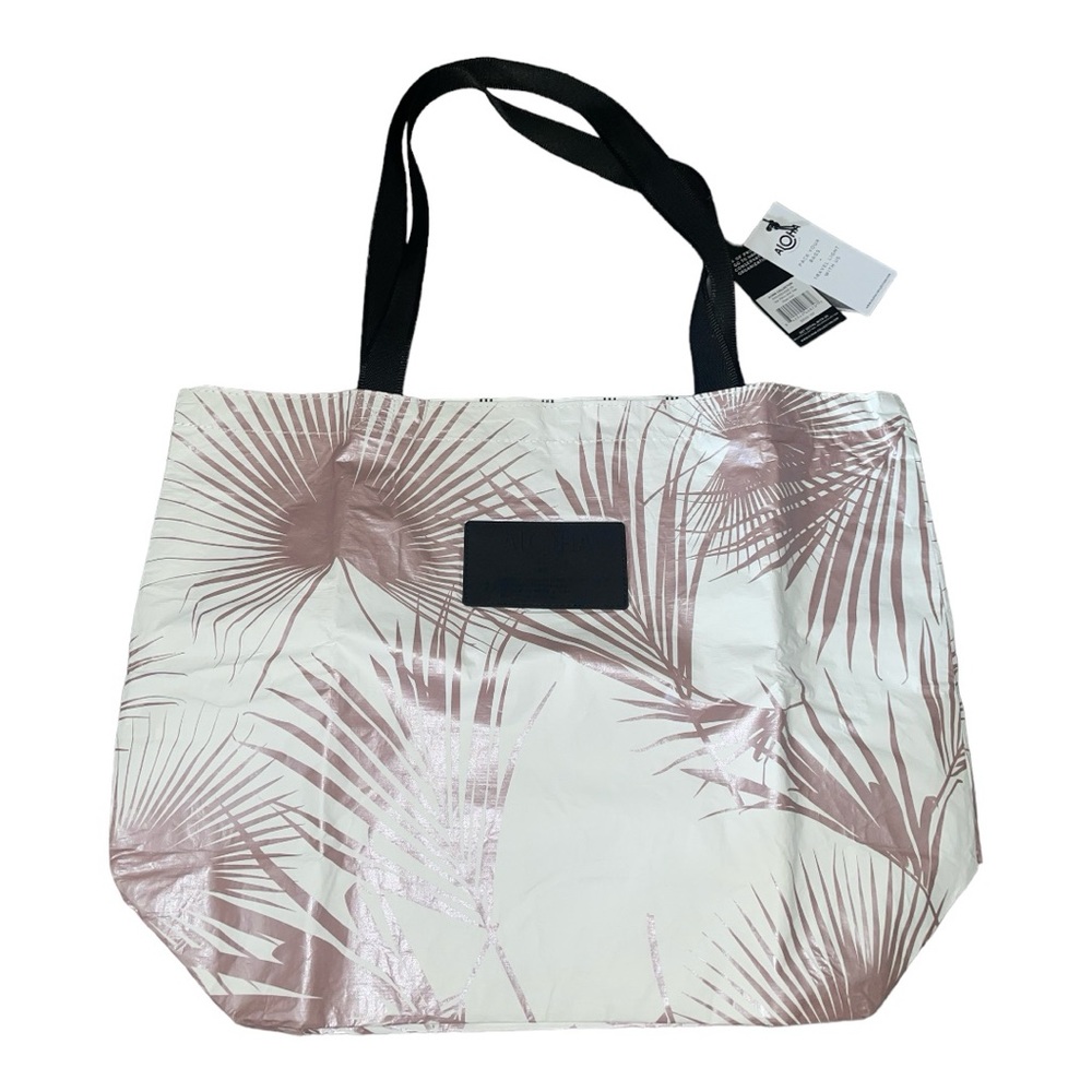 Aloha Collection Reversible Tote in Day Palms Rose Gold NWT